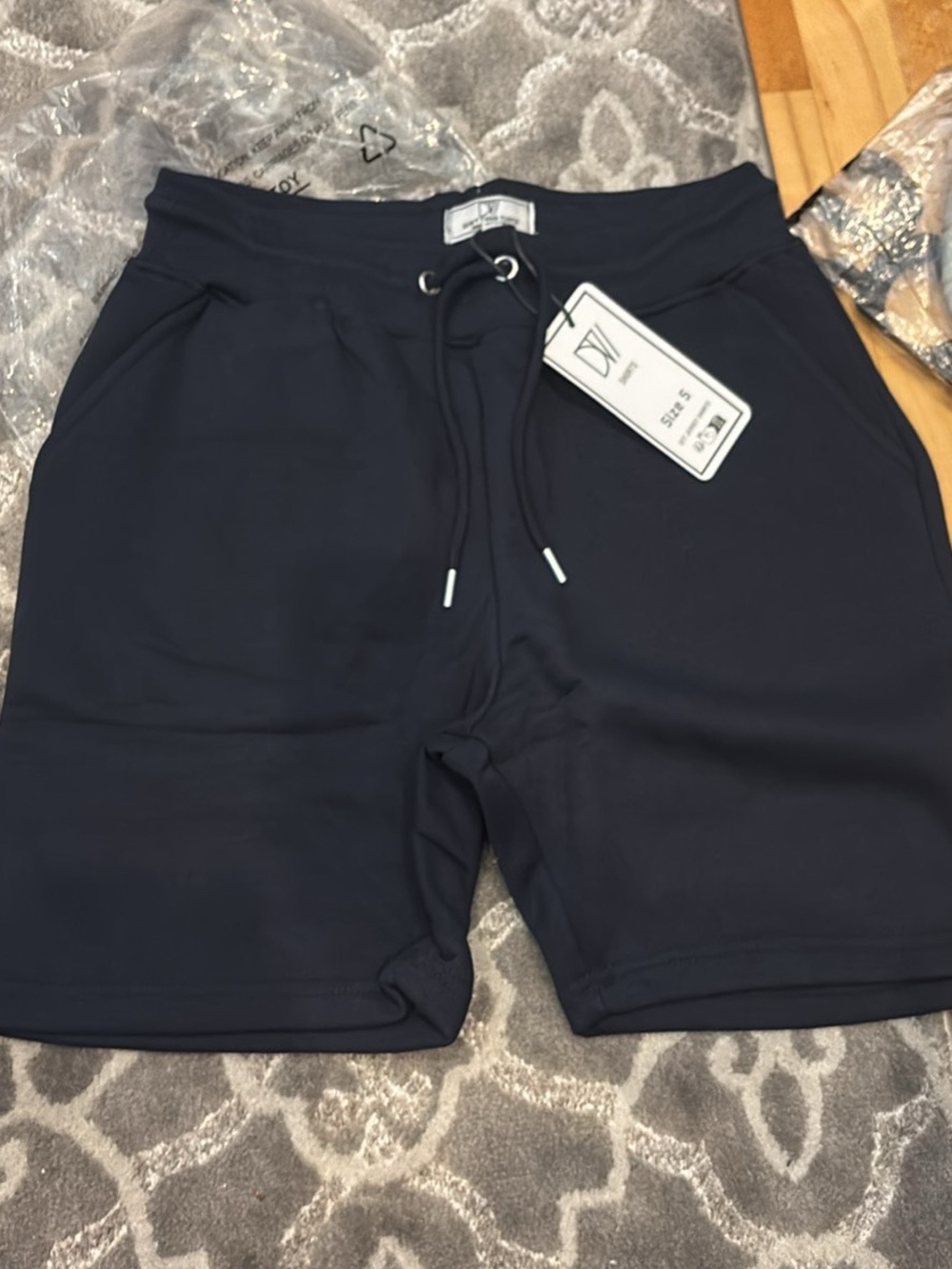 ASOS Men's Drawstring Athletic Shorts - Navy Blue